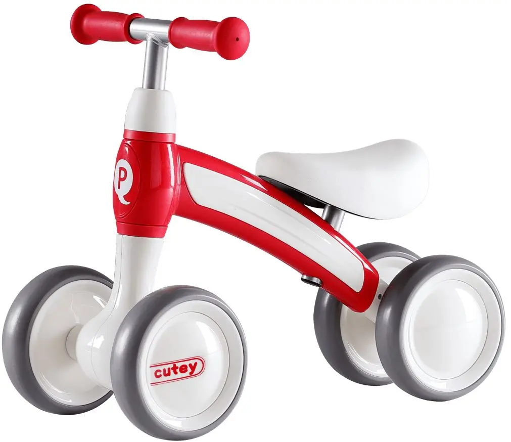 Bicicleta fara pedale Qplay Cutey (Red/White)