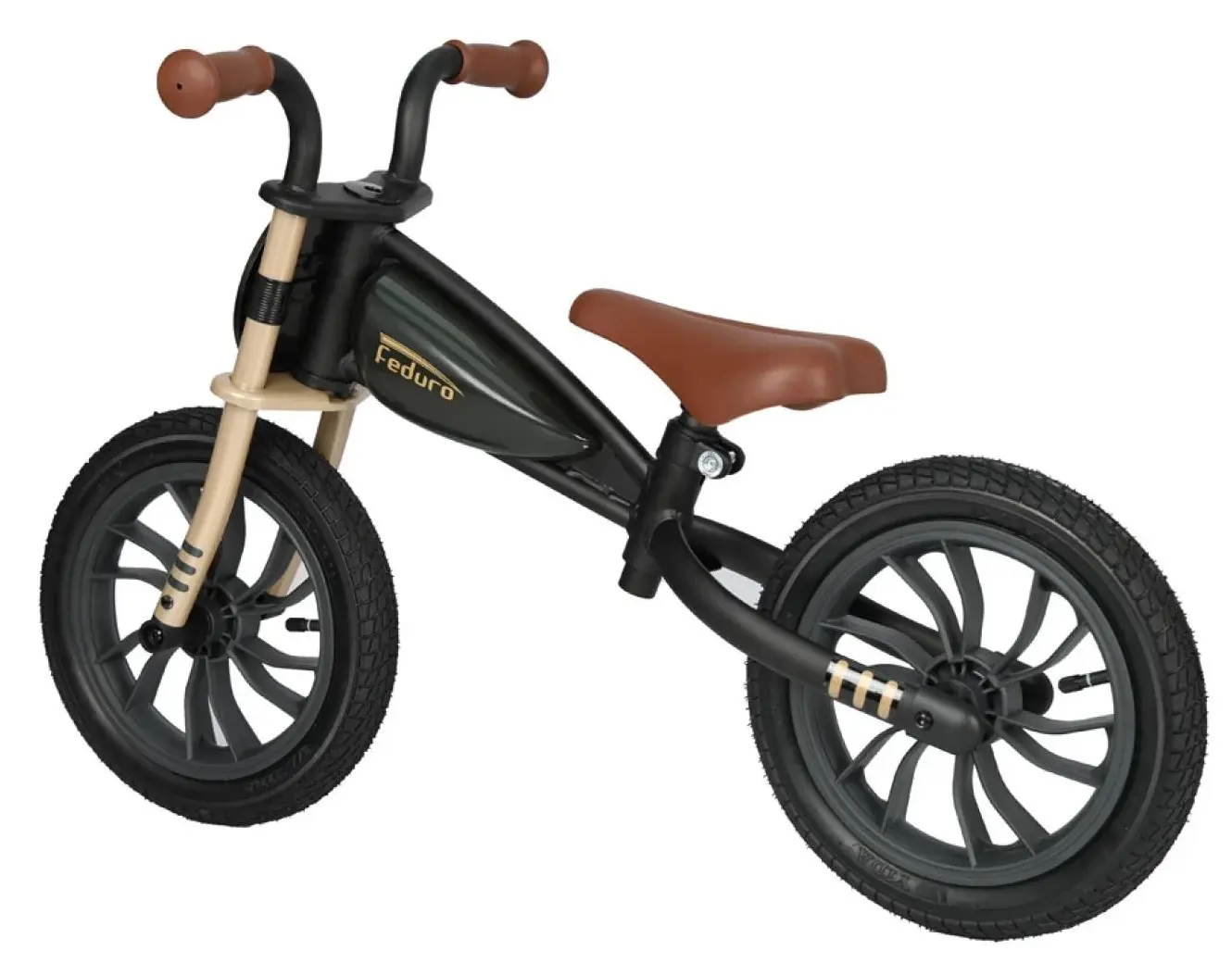 Bicicleta fara pedale QPlay Feduro (Black/Gold) - 2