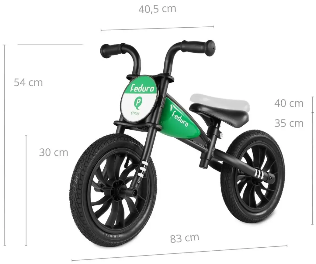 Bicicleta fara pedale QPlay Feduro (Green) - 10