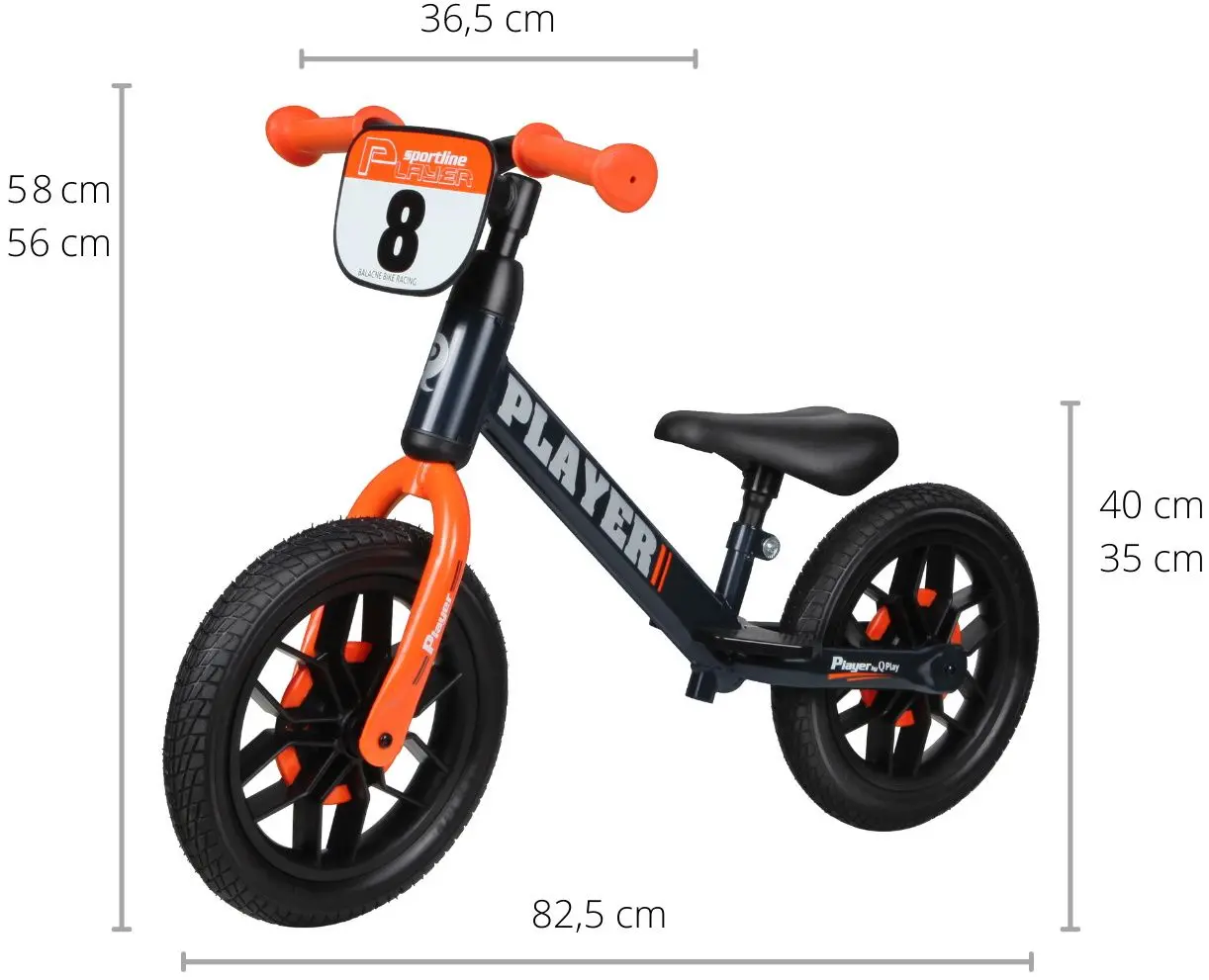 Bicicleta fara pedale Qplay Player (Orange) - 4