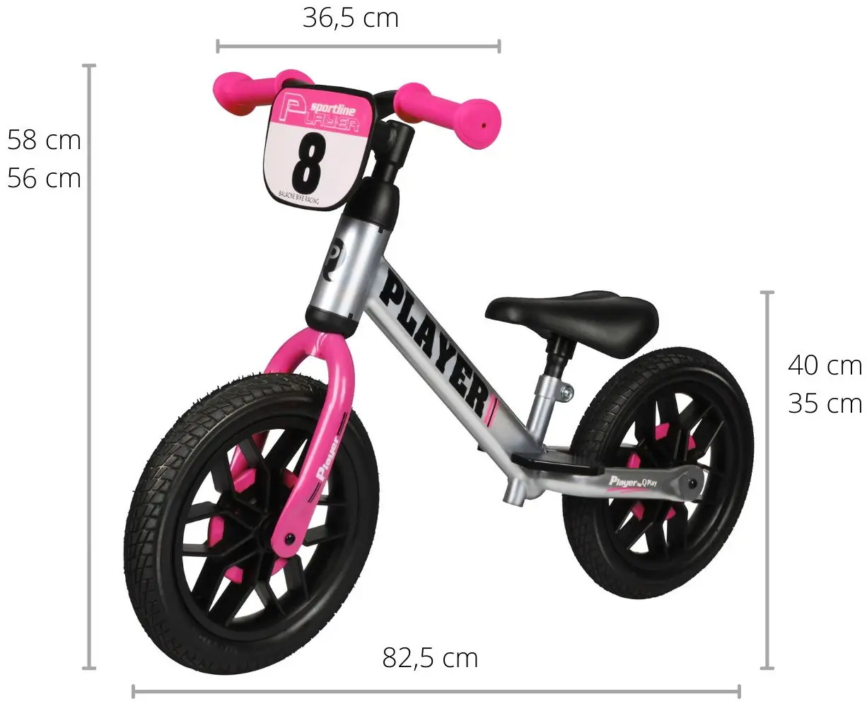 Bicicleta fara pedale Qplay Player (Pink) - 4