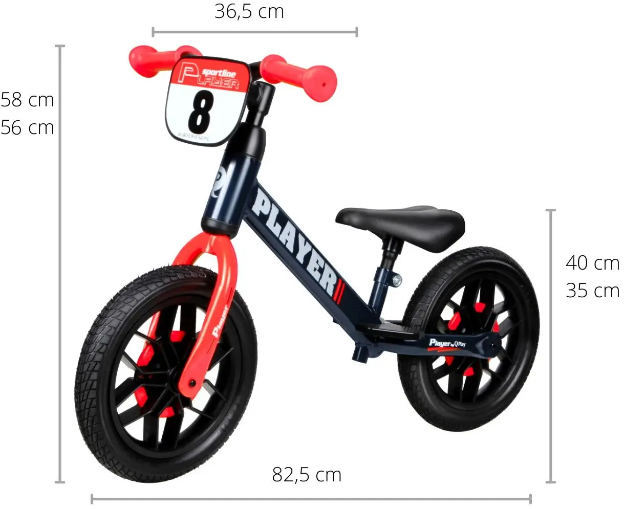 Bicicleta fara pedale Qplay Player (Red) - 4