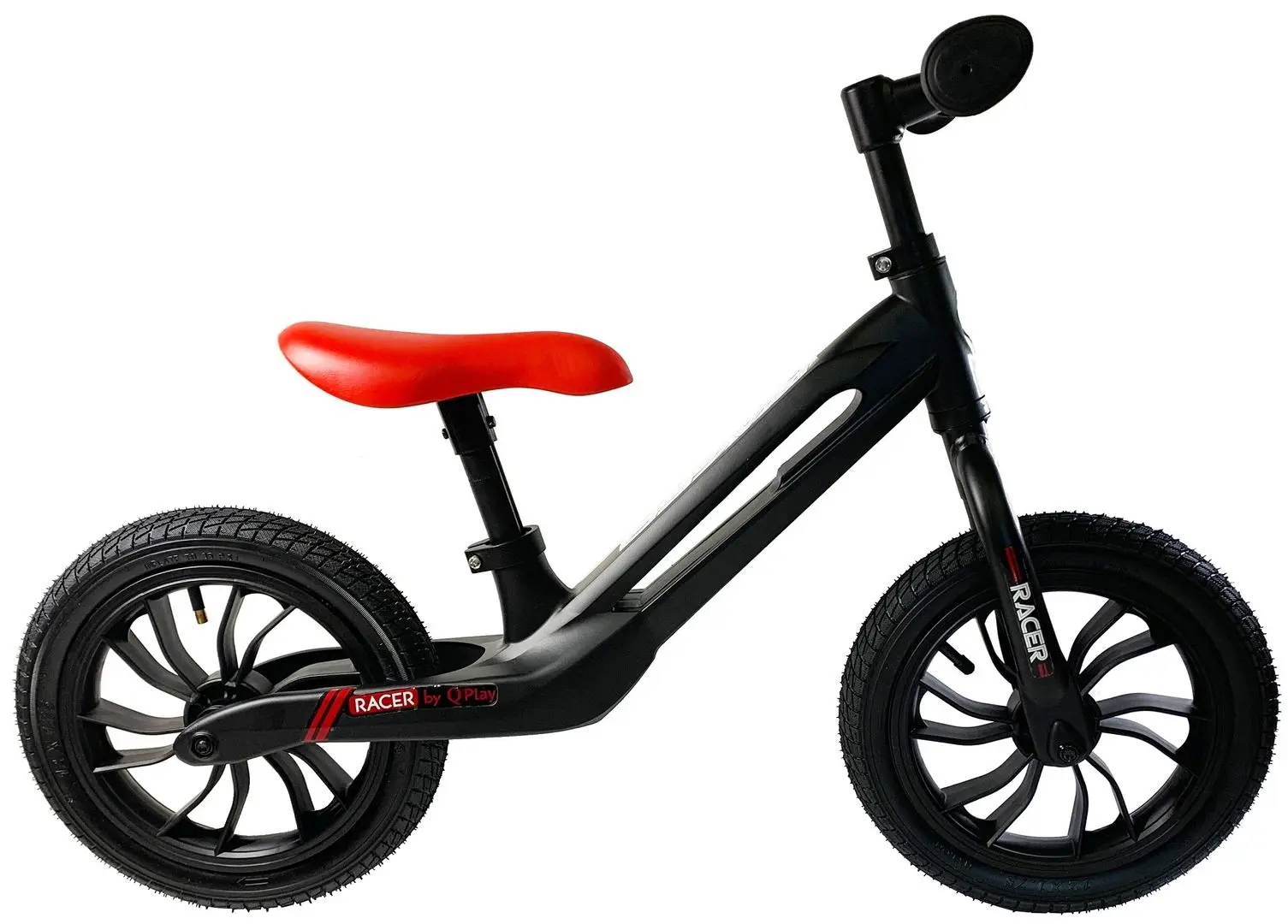 Bicicleta fara pedale QPlay Racer (Black/Red) - 2