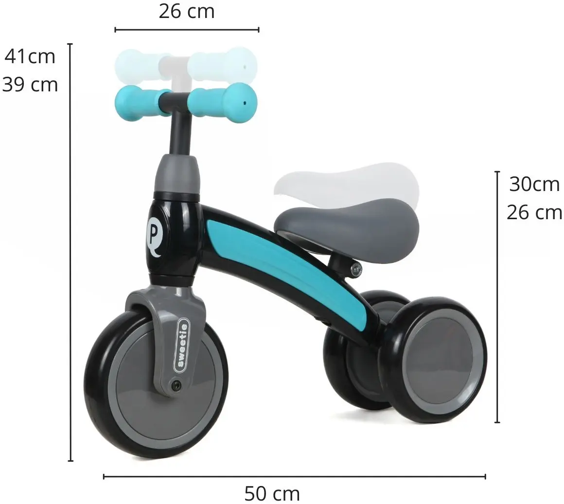 Bicicleta fara pedale Qplay Sweetie (Blue) - 7