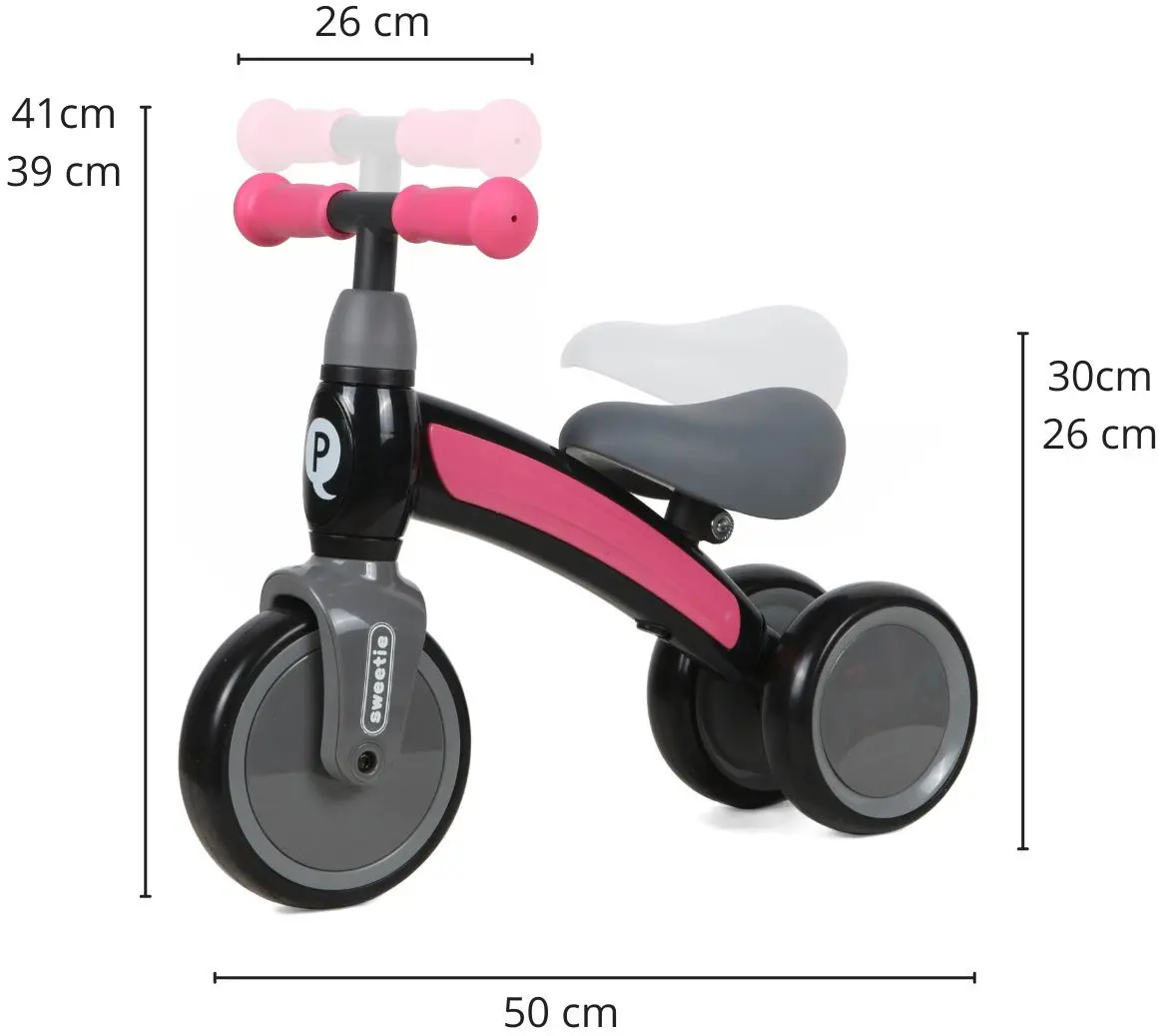 Bicicleta fara pedale Qplay Sweetie (Pink) - 6