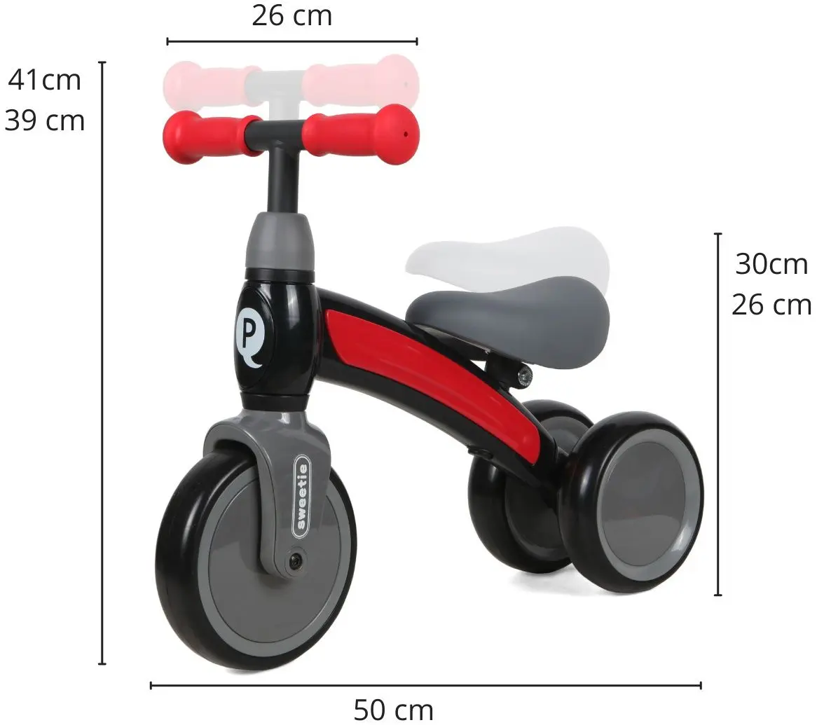 Bicicleta fara pedale Qplay Sweetie (Red) - 5