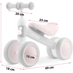 Tricicleta fără pedale Ricokids 760602 (Pink/Grey) Thumb