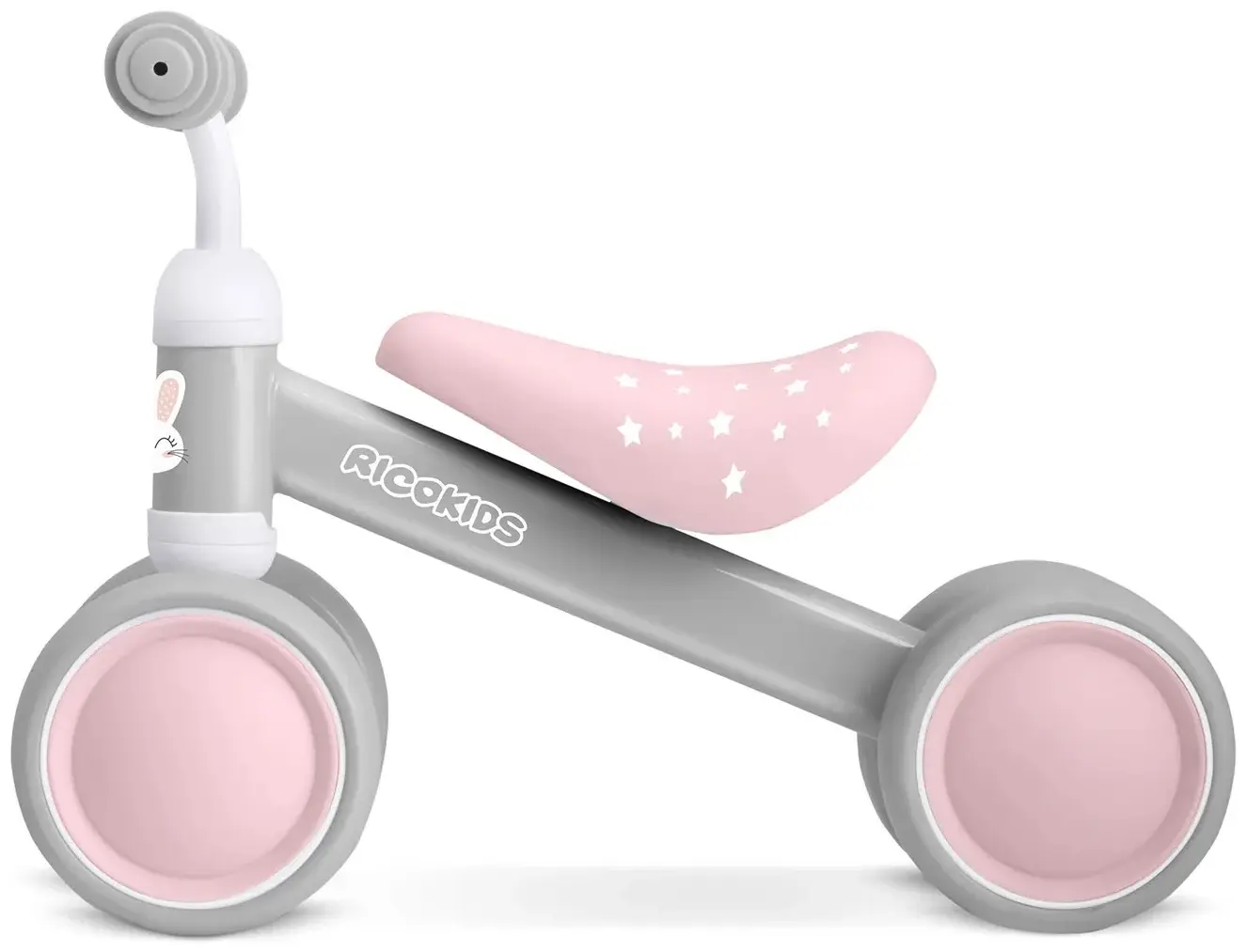 Tricicleta fără pedale Ricokids 760602 (Pink/Grey) - 4