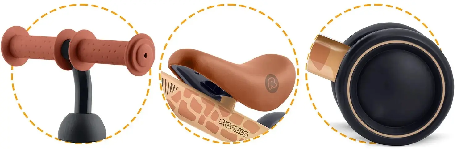Tricicleta fara pedale Ricokids 760605 (Brown/Black) - 7