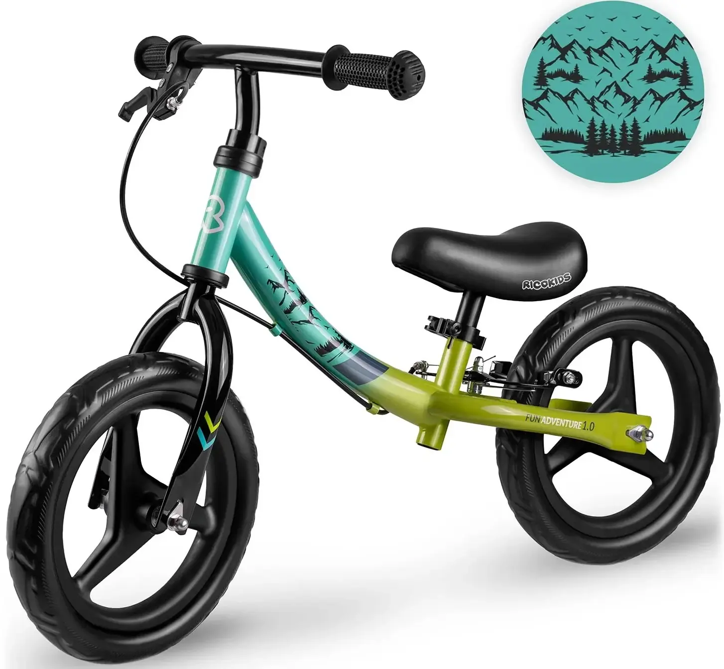 Bicicleta fara pedale Ricokids Fun Adventure 760802 (Multicolour) - 3
