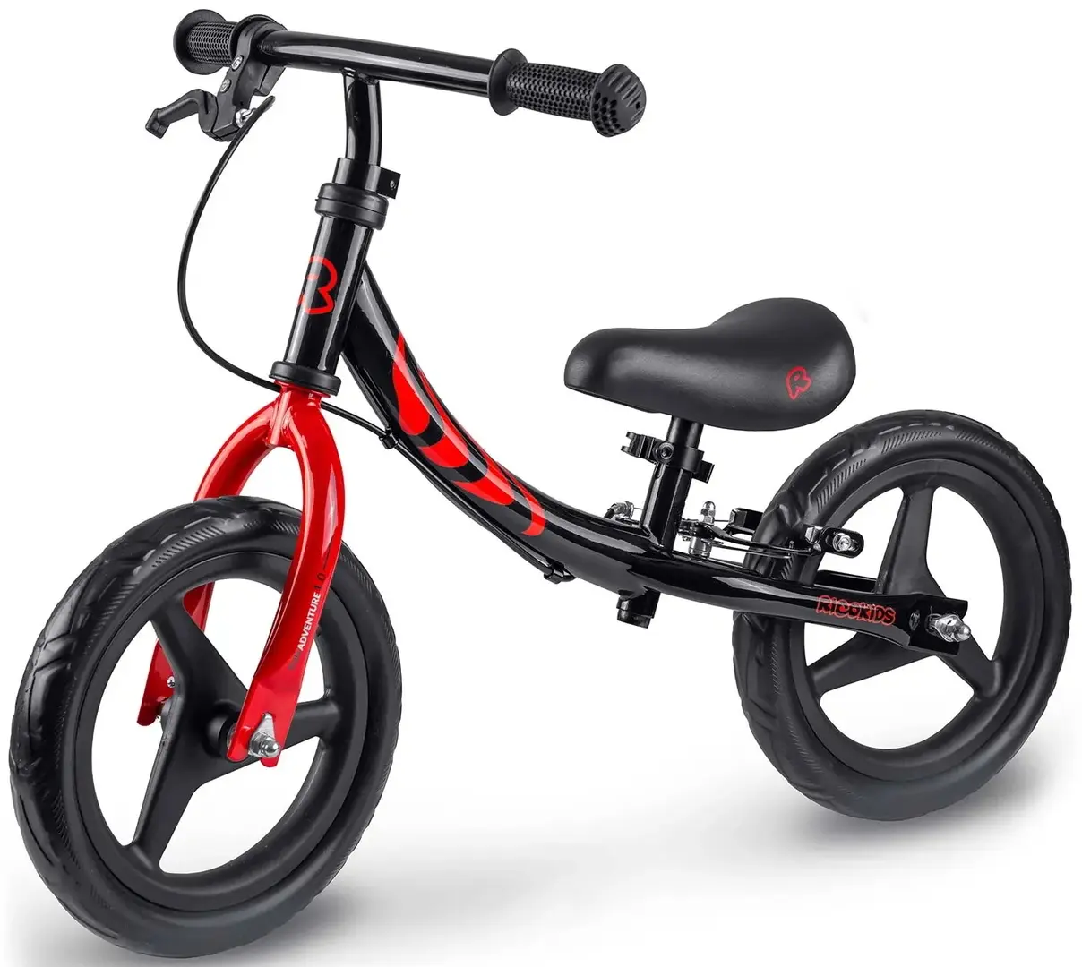 Bicicleta fara pedale Ricokids Fun Adventure 760804 (Red/Black)