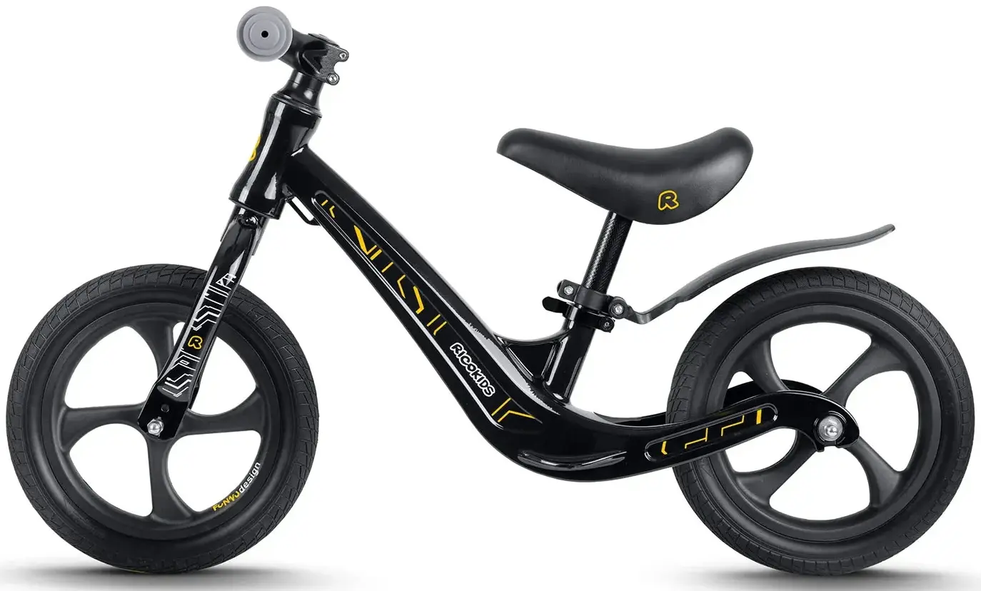 Bicicleta fara pedale Ricokids Funnu 760500 (Black) - 2