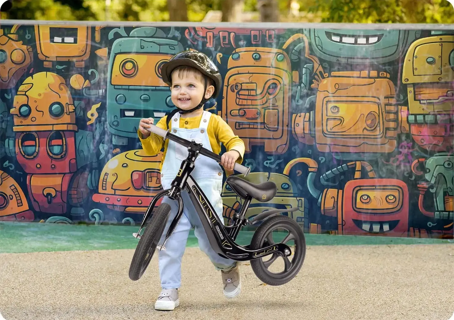 Bicicleta fara pedale Ricokids Funnu 760500 (Black) - 15