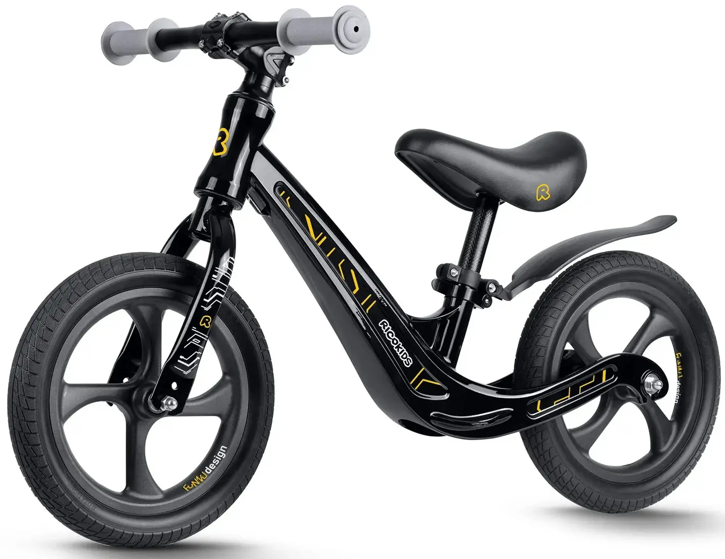 Bicicleta fara pedale Ricokids Funnu 760500 (Black) - 3