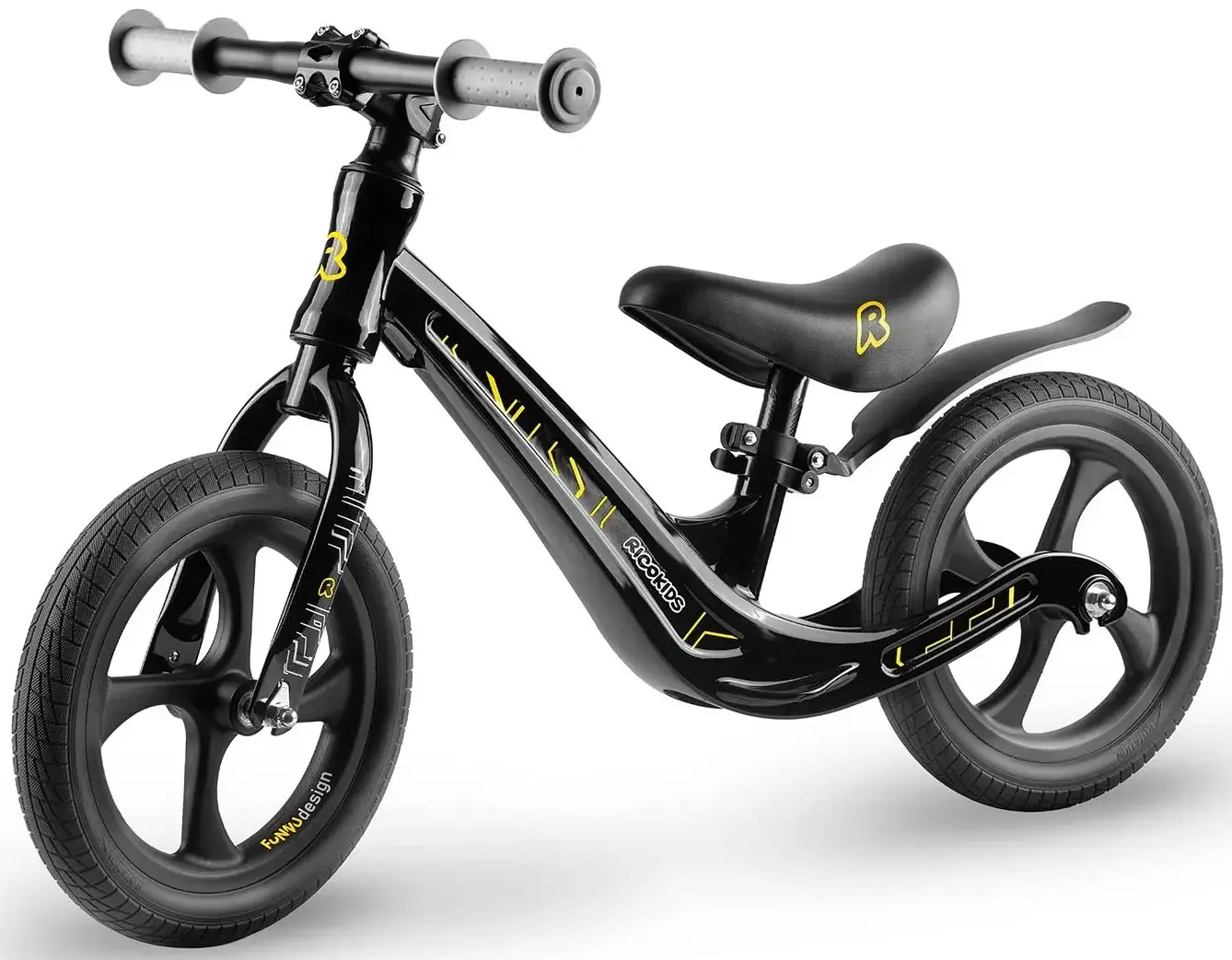 Bicicleta fara pedale Ricokids Funnu 760500 (Black)