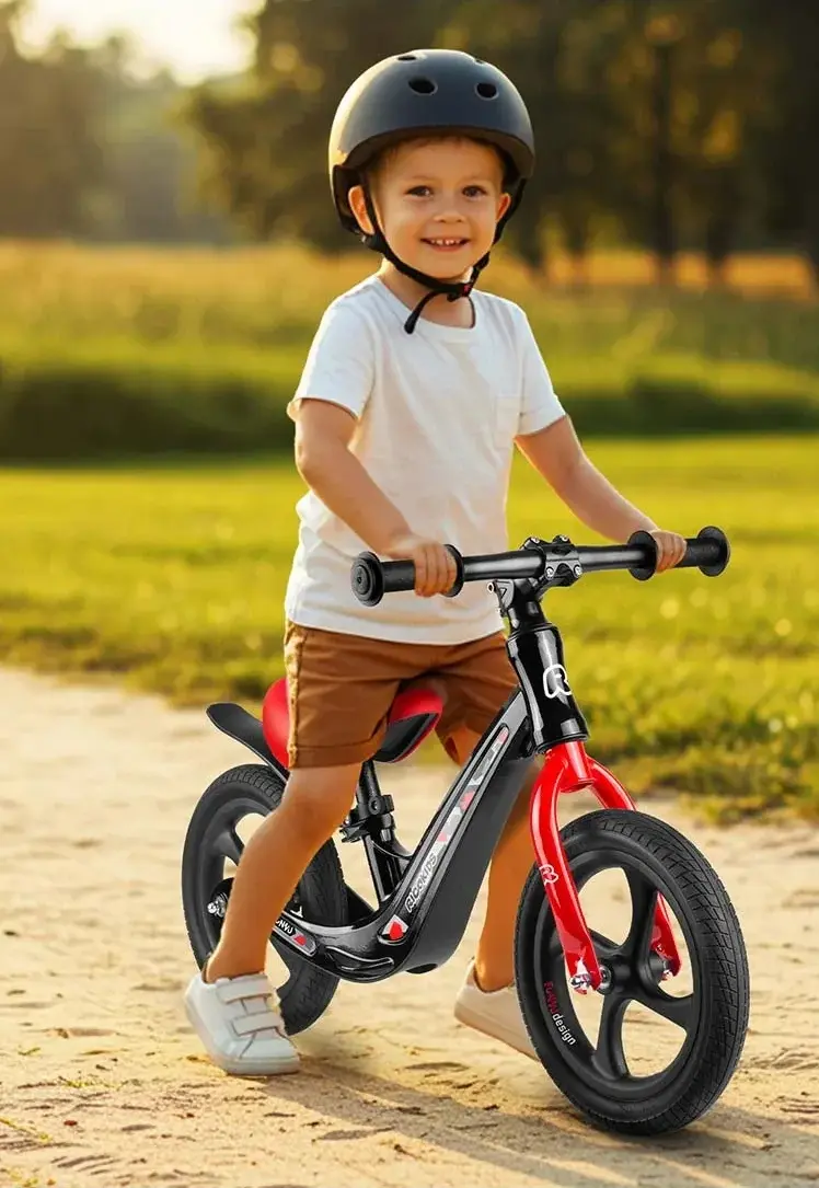 Bicicleta fara pedale Ricokids Funnu 760501 (Black/Red) - 17