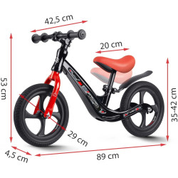 Bicicleta fara pedale Ricokids Funnu 760501 (Black/Red) Thumb
