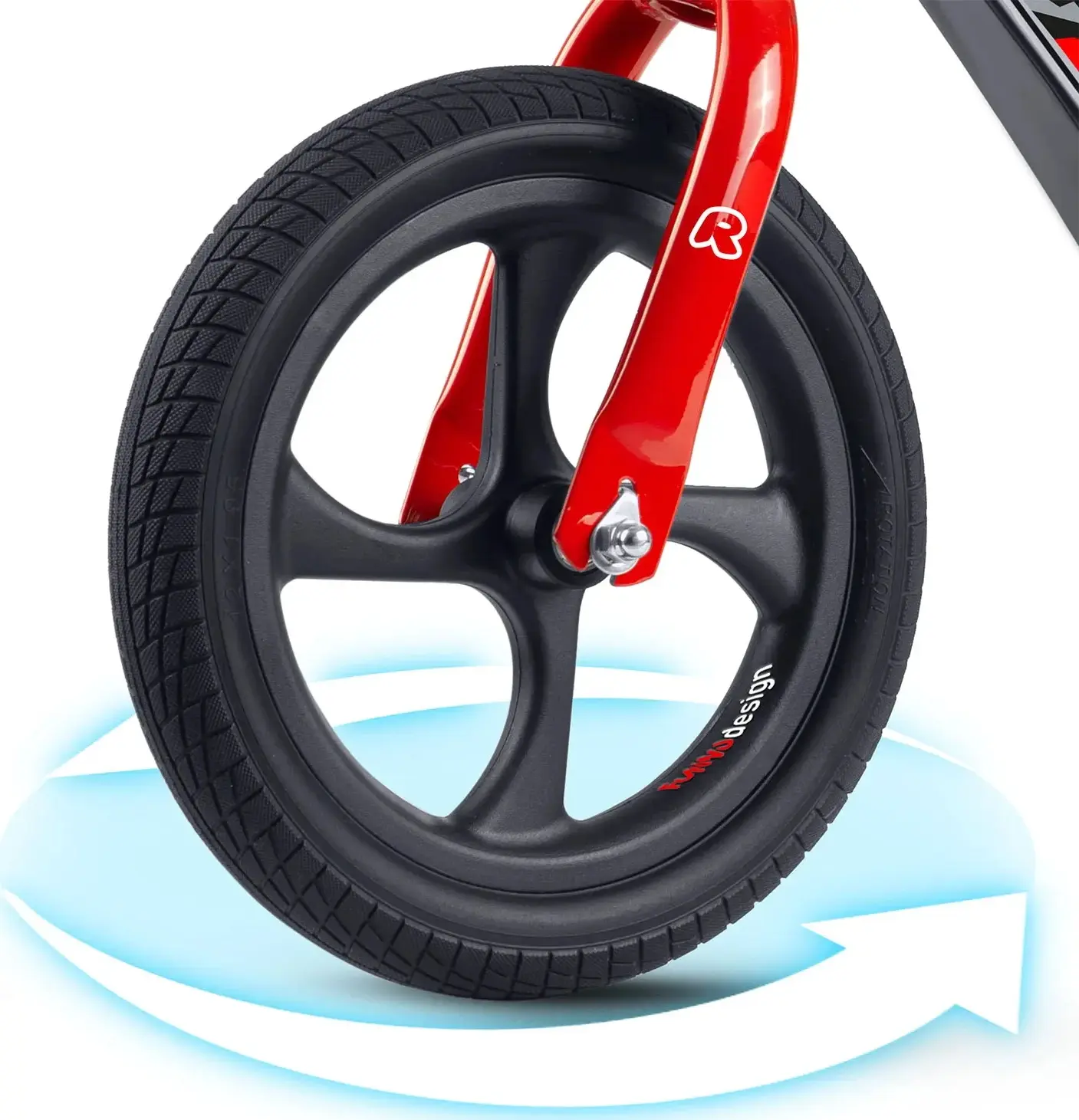 Bicicleta fara pedale Ricokids Funnu 760501 (Black/Red) - 8