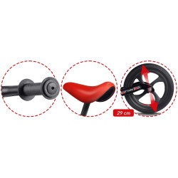 Bicicleta fara pedale Ricokids Funnu 760501 (Black/Red) Thumb