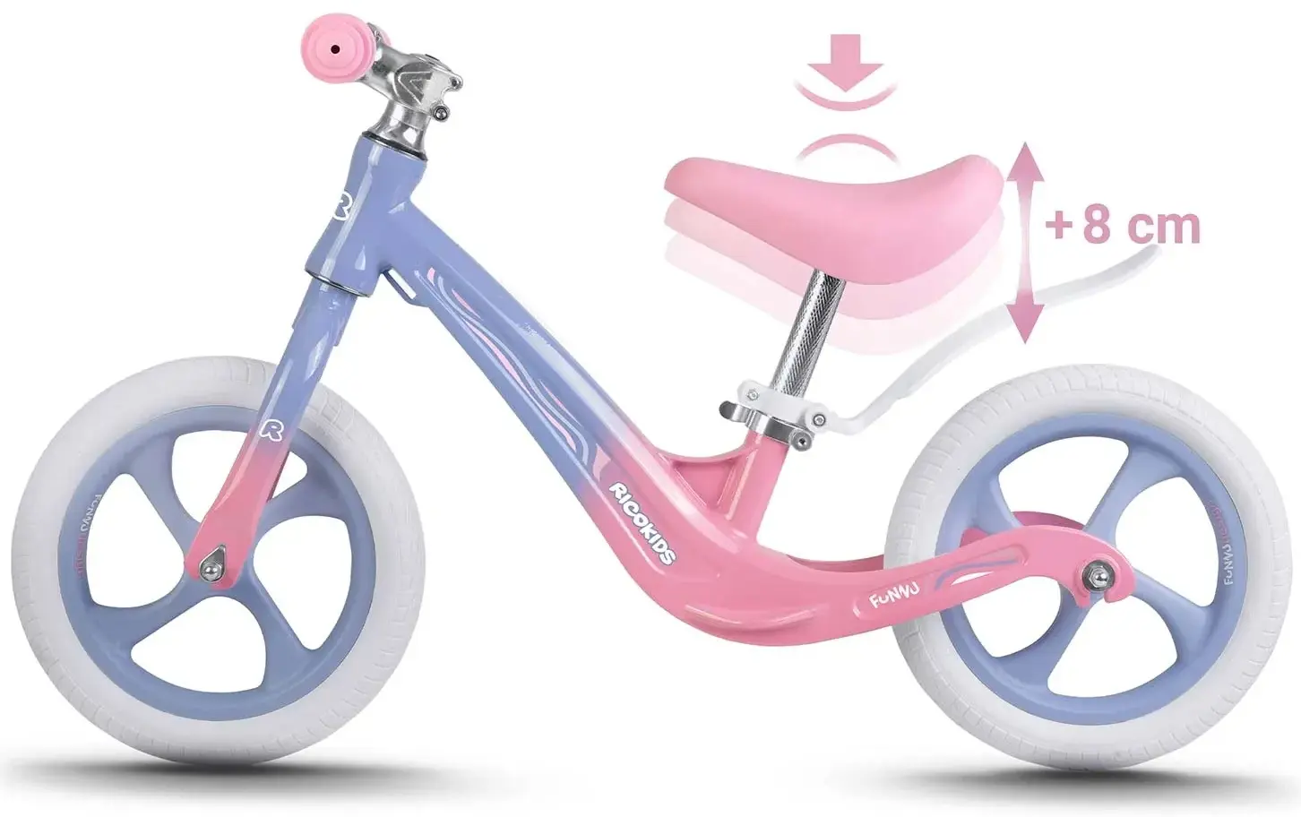 Bicicleta fara pedale Ricokids Funnu 760502 (Multicolour) - 12
