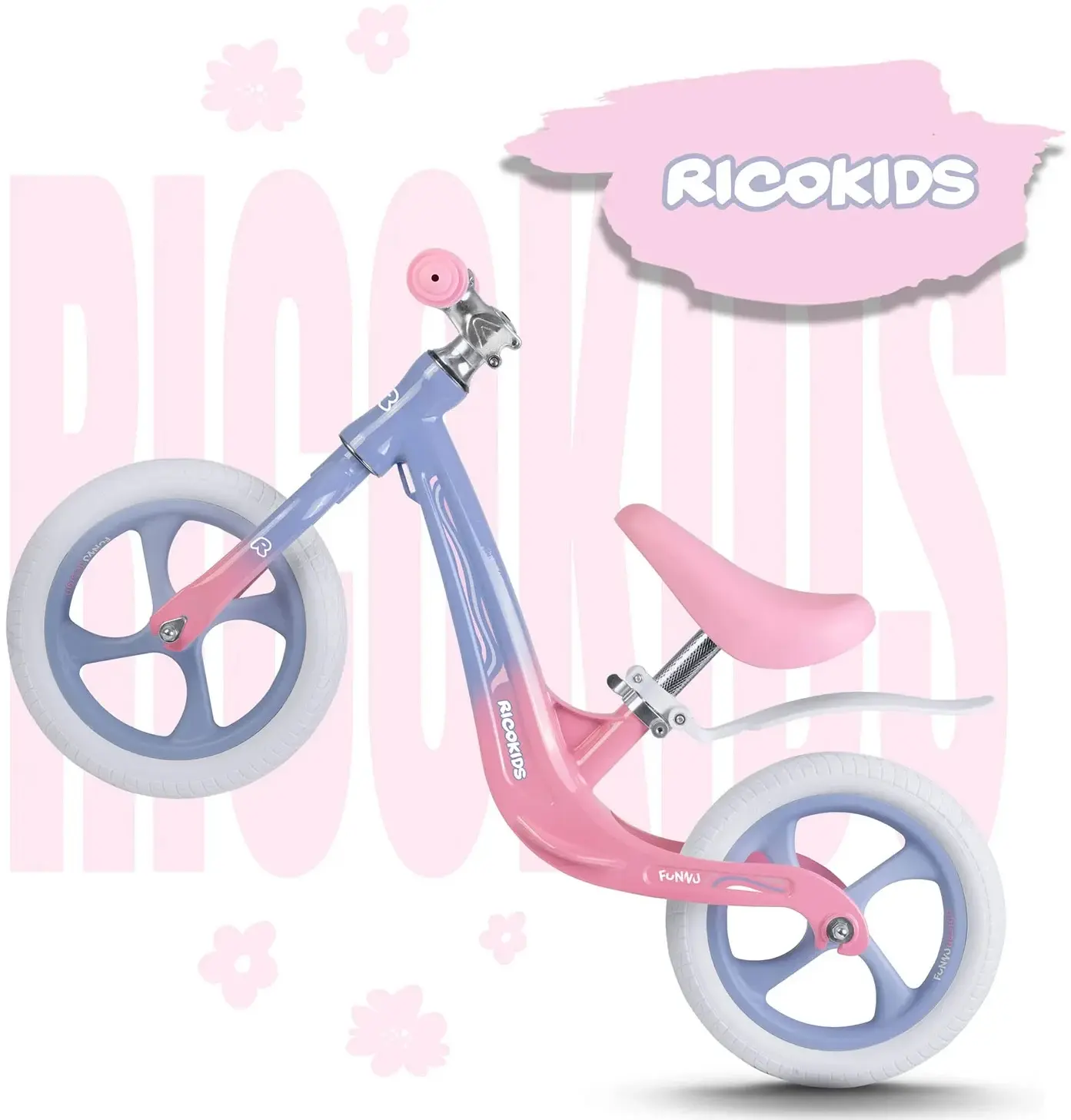 Bicicleta fara pedale Ricokids Funnu 760502 (Multicolour) - 5