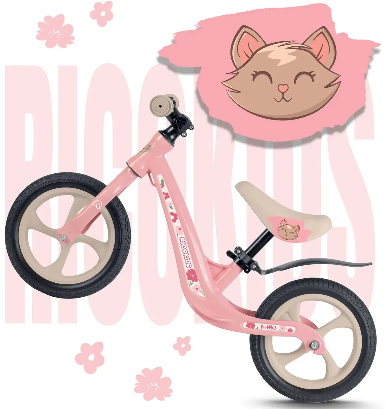 Bicicleta fara pedale Ricokids Funnu 760503 (Multicolour) - 5