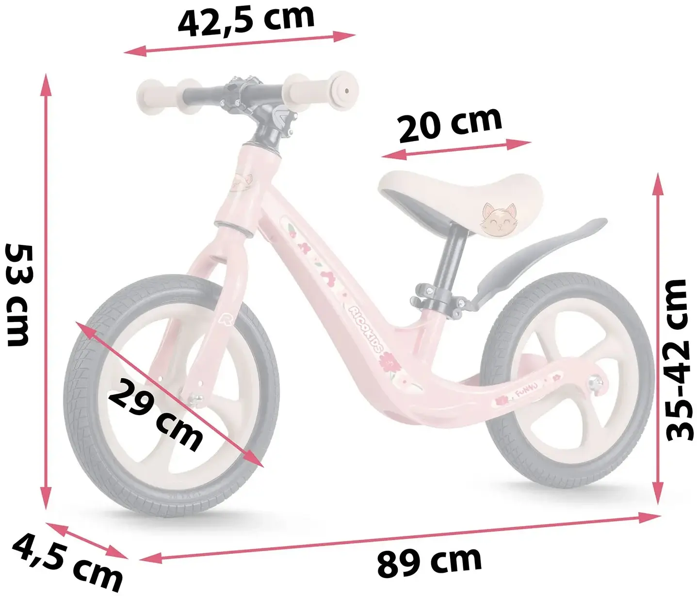 Bicicleta fara pedale Ricokids Funnu 760503 (Multicolour) - 6