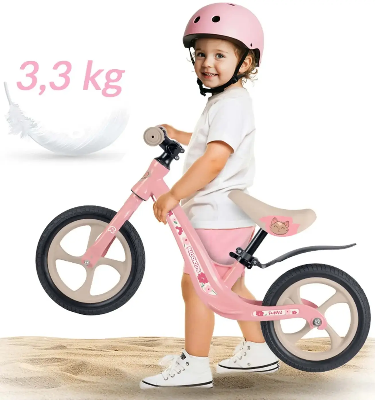 Bicicleta fara pedale Ricokids Funnu 760503 (Multicolour) - 7