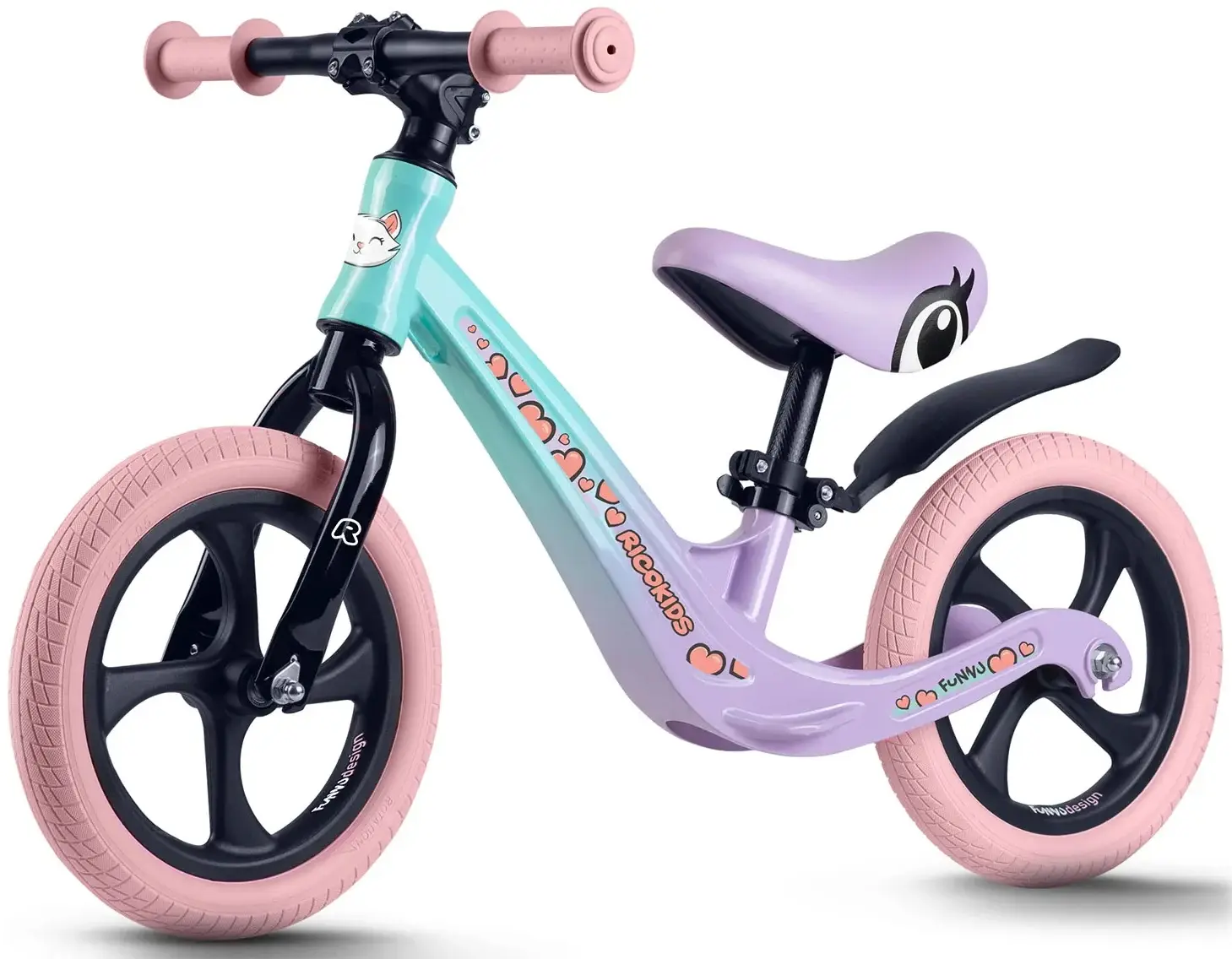 Bicicleta fara pedale Ricokids Funnu 760504 (Multicolour) - 2