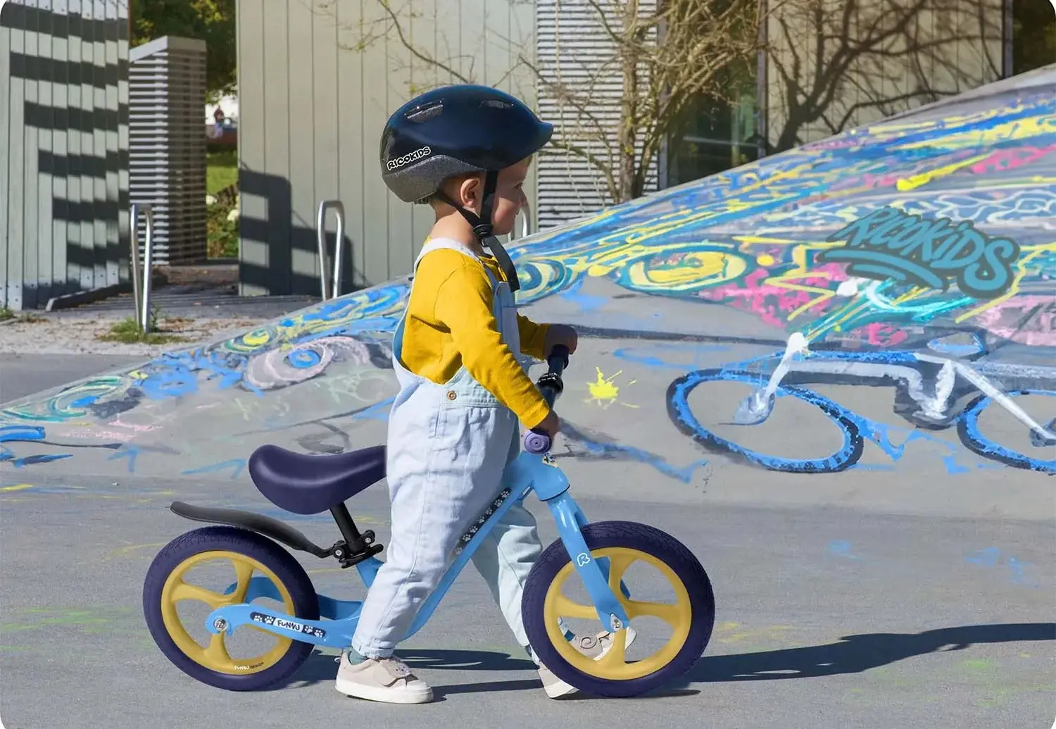 Bicicleta fara pedale Ricokids Funnu 760505 (Multicolour) - 14