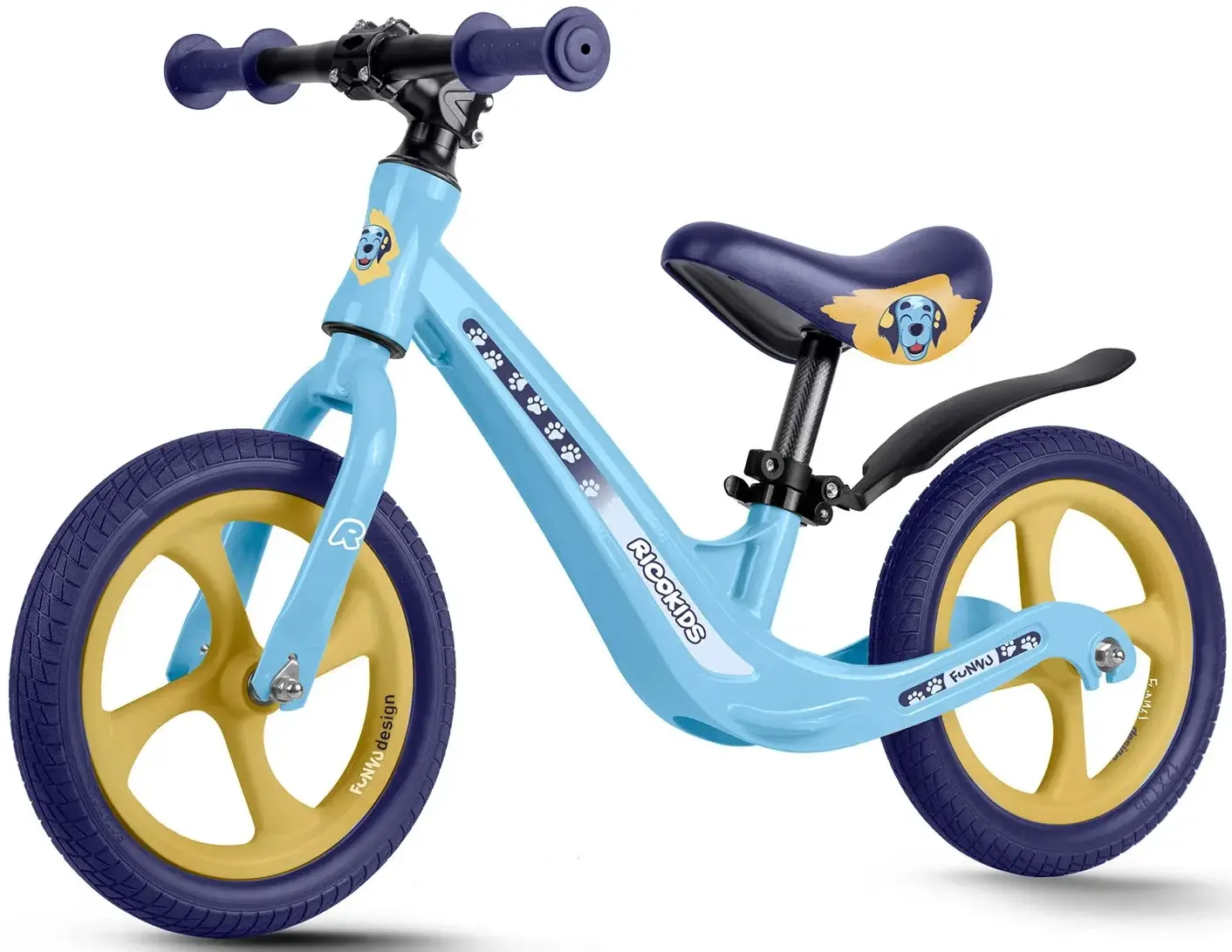 Bicicleta fara pedale Ricokids Funnu 760505 (Multicolour) - 3