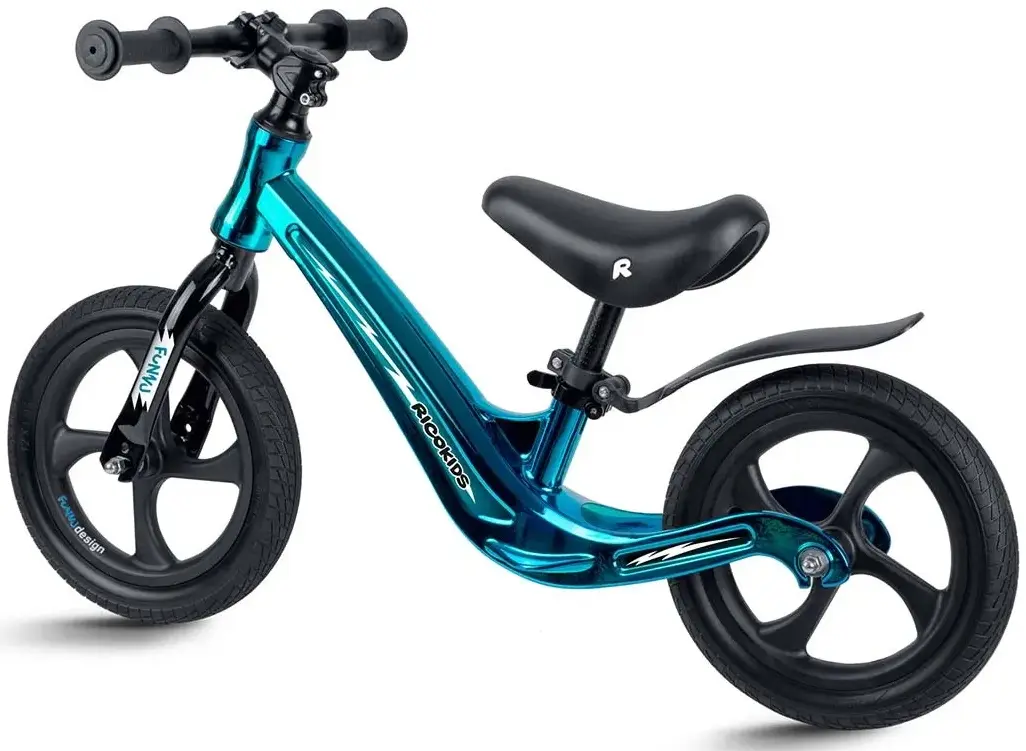 Bicicleta fara pedale Ricokids Funnu 760506 (Black/Metallic Blue) - 4