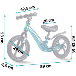 Bicicleta fara pedale Ricokids Funnu 760506 (Black/Metallic Blue) Thumb