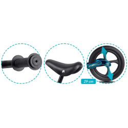 Bicicleta fara pedale Ricokids Funnu 760506 (Black/Metallic Blue) Thumb