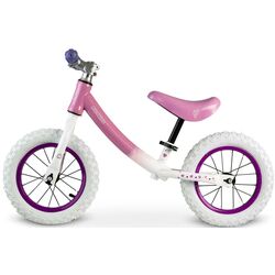 Bicicleta fara pedale Ricokids Rowerek (White/Pink) Thumb