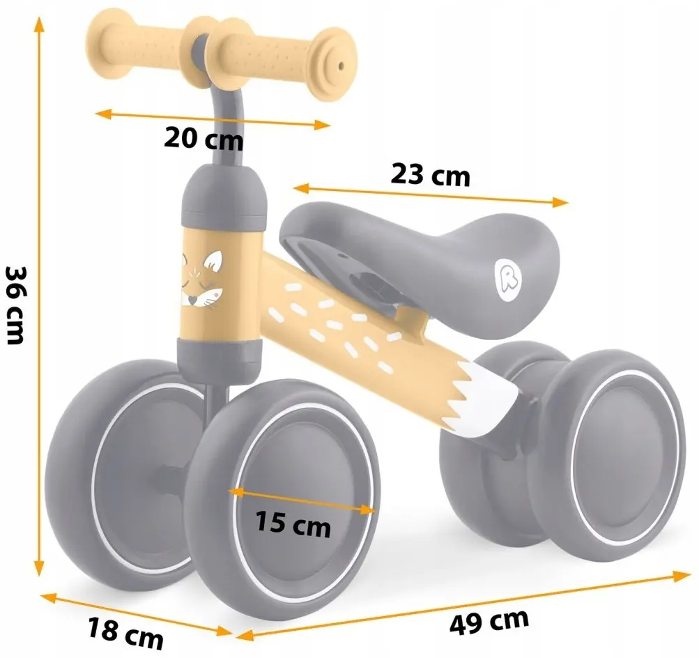 Беговел трёхколёсный Ricokids 760603 (Yellow/Black) - 2