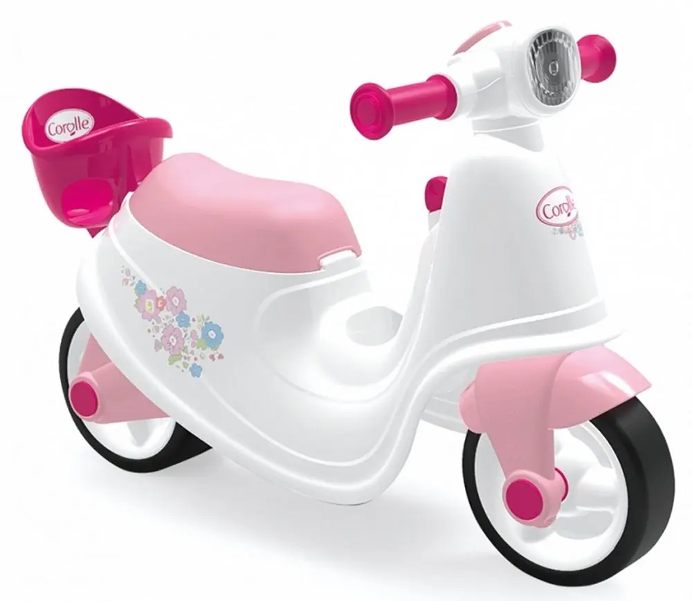 Bicicletă fără pedale Smoby Corolle Ride-On 721004 (White/Pink)