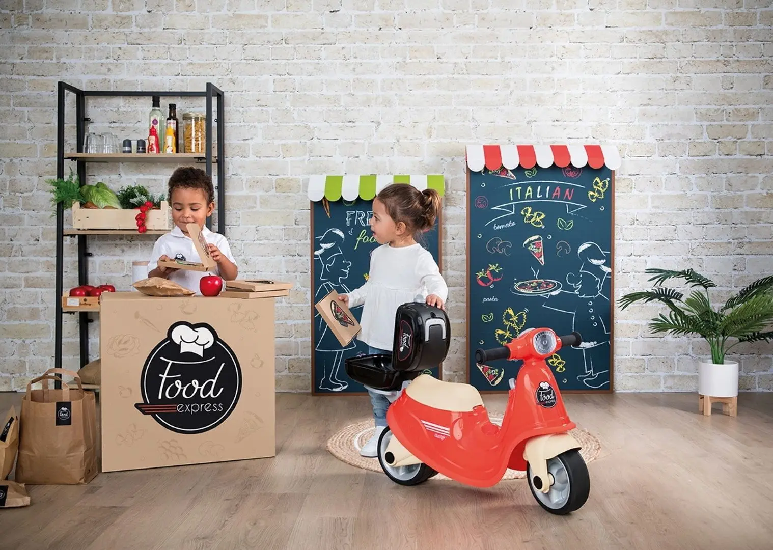 Bicicleta fara pedale Smoby Food Express 721007 (Red) - 2