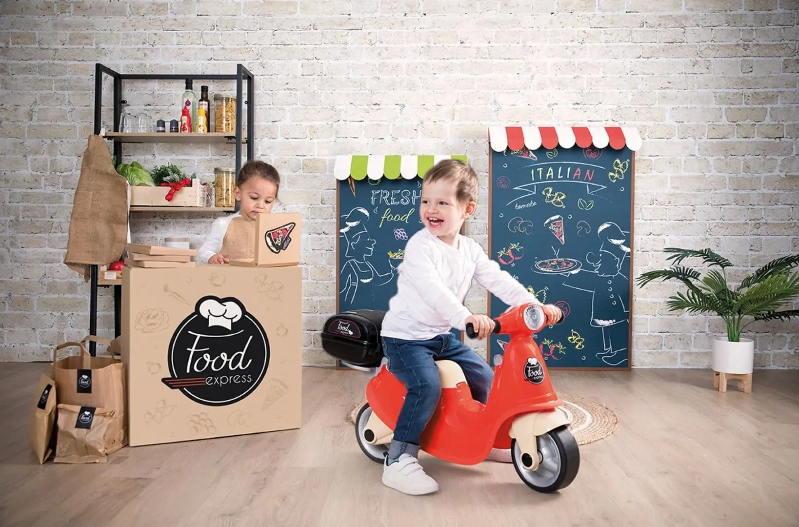 Bicicleta fara pedale Smoby Food Express 721007 (Red) - 3