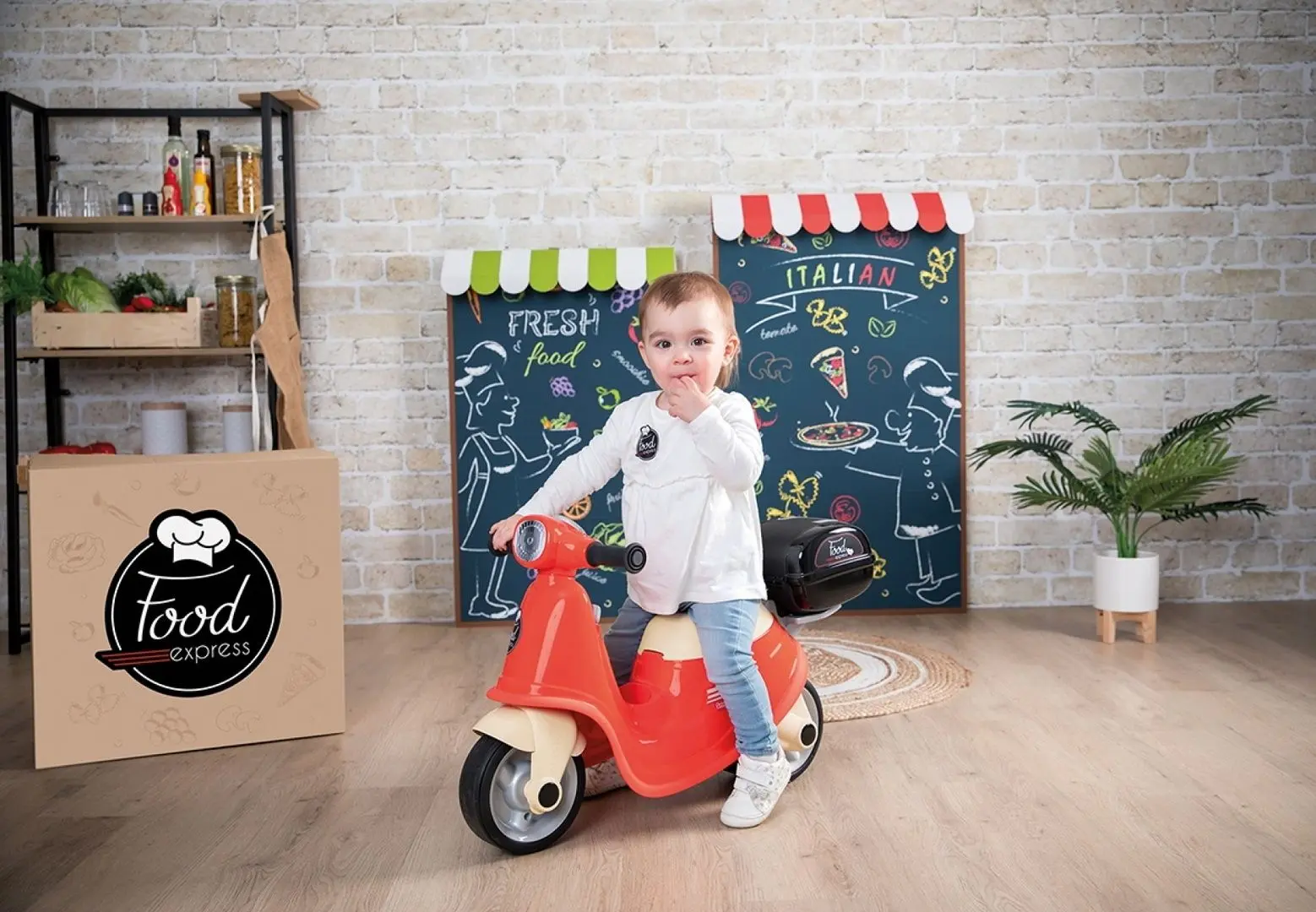 Bicicleta fara pedale Smoby Food Express 721007 (Red) - 4