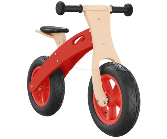 Bicicleta fara pedale VidaXL 358357 (Wood/Red)