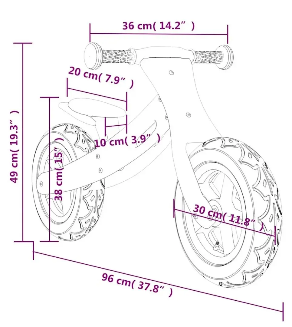 Беговел VidaXL 358357 (Wood/Red)