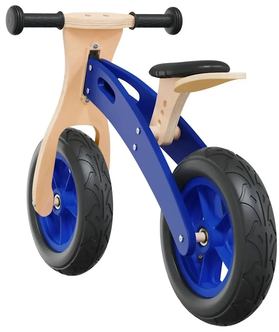 Bicicleta fara pedale VidaXL 358358 (Wood/Blue)