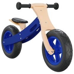 Bicicleta fara pedale VidaXL 358358 (Wood/Blue)