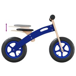 Bicicleta fara pedale VidaXL 358358 (Wood/Blue) Thumb