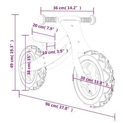 Bicicleta fara pedale VidaXL 358358 (Wood/Blue) Thumb