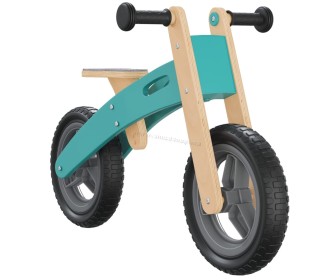 Bicicleta fara pedale VidaXL 358361 (Wood/Blue)