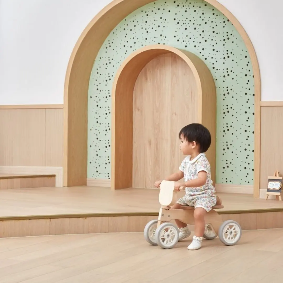 Bicicleta fara pedale Viga Toys PolarB 44239 (Wood/White) - 3