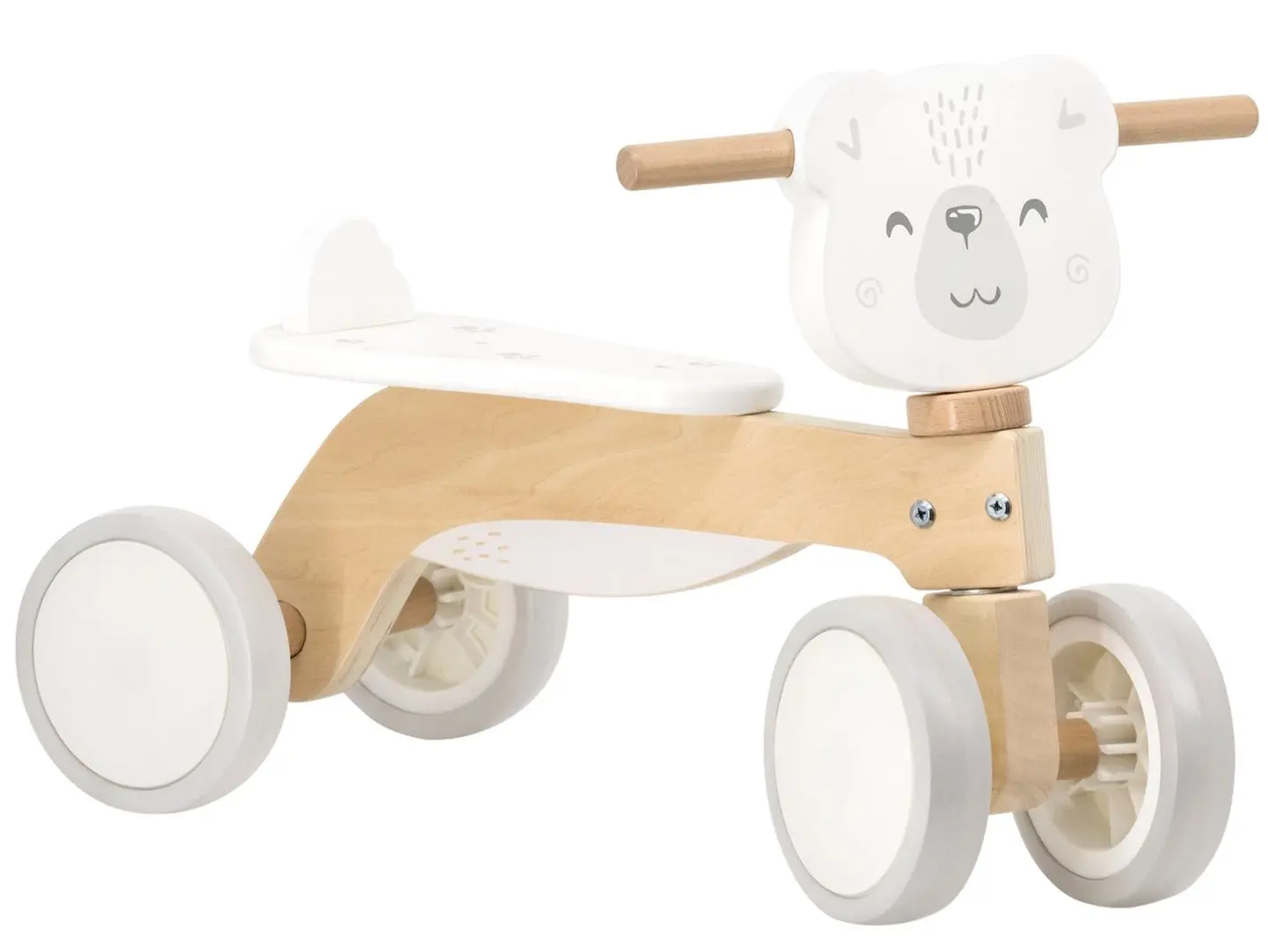 Bicicleta fara pedale Viga Toys PolarB 44239 (Wood/White)