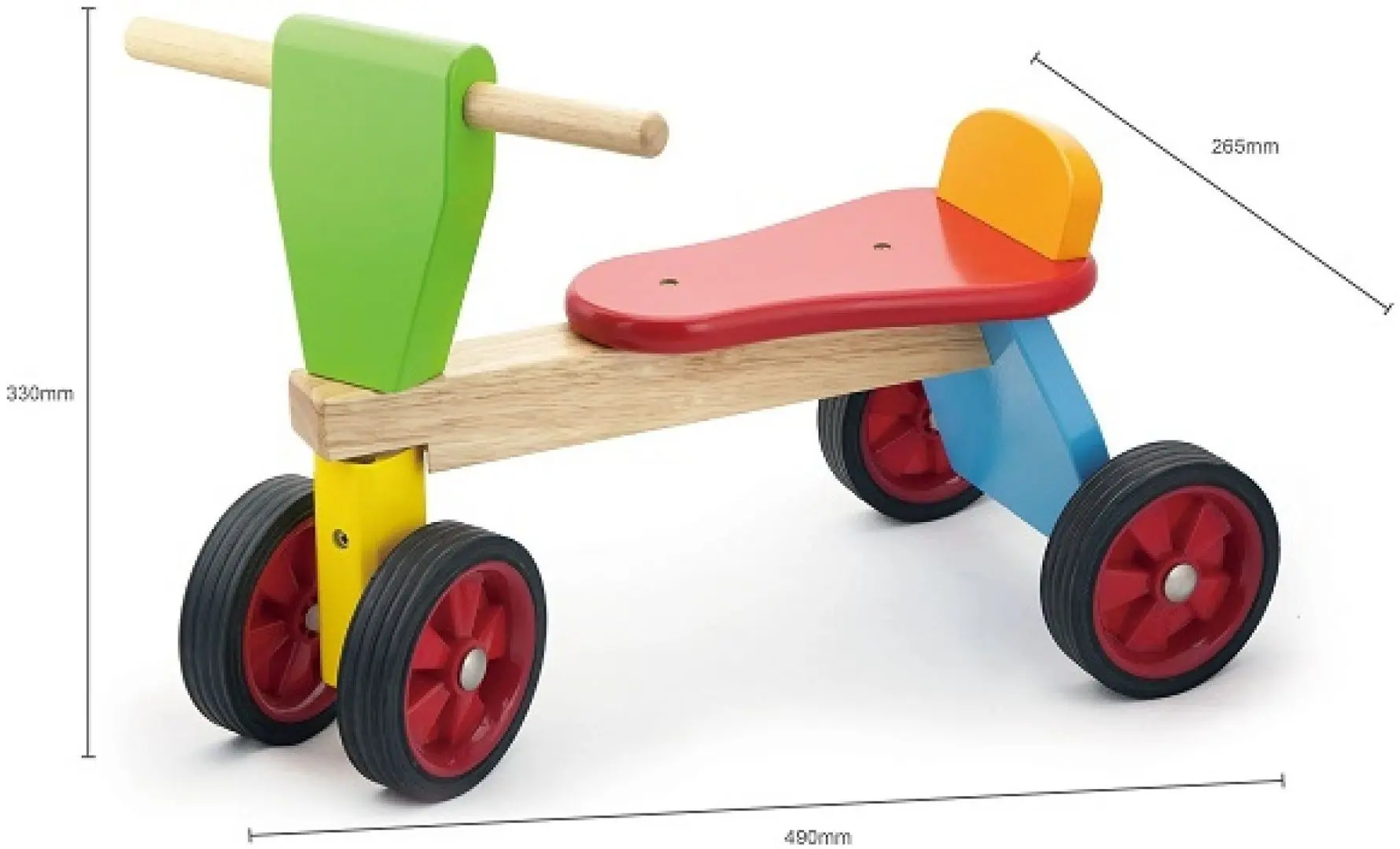 Bicicleta fara pedale Viga Toys Tiny Trike (Multicolor) - 2